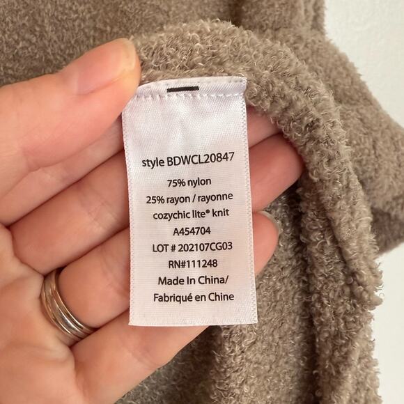 Barefoot Dreams Cozy Chic Lite Half Zip Rolled Edge Pullover Tunic Sweater - Picture 5 of 7